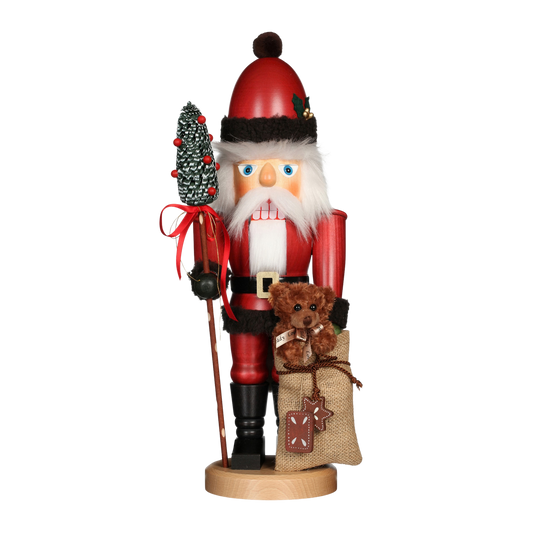 Nutcracker Classic - Santa Red with Sack of Toys and Teddy Bear