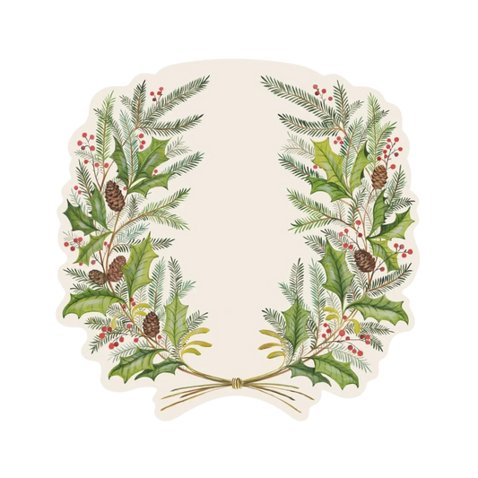 Paper Placemats - Christmas Sprigs (die-cut)
