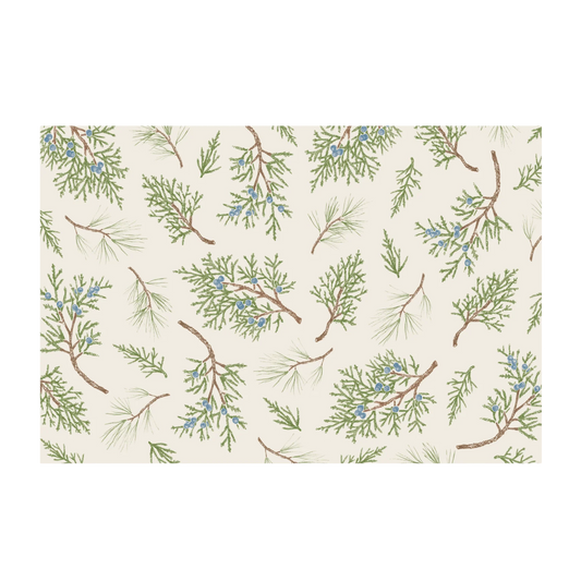 Paper Placemats - Juniper Sprigs (18 sheets)