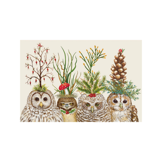 Paper Placemats - Festive Little Owls