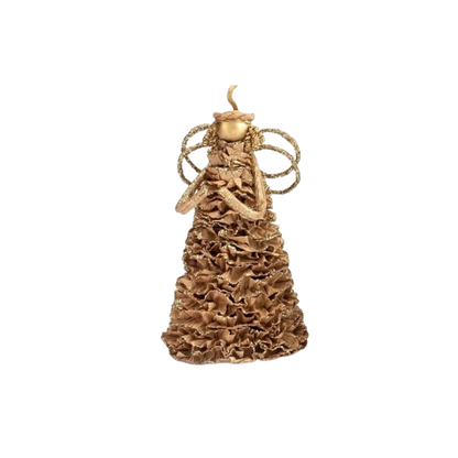 Ornament - Angel - Ruffled Paper with Layered Dress 6"
