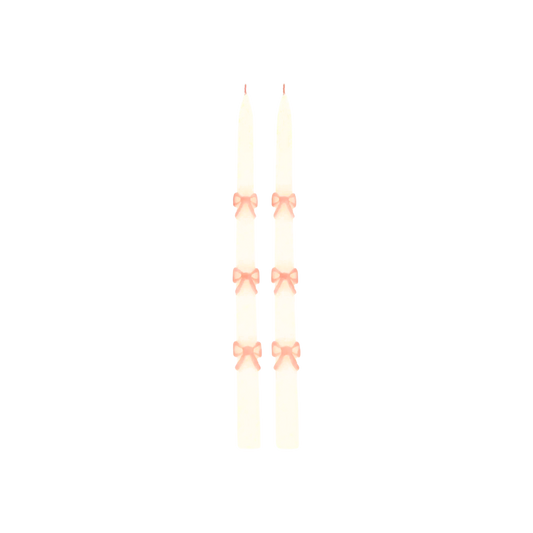 Taper Candle - Pink Bow