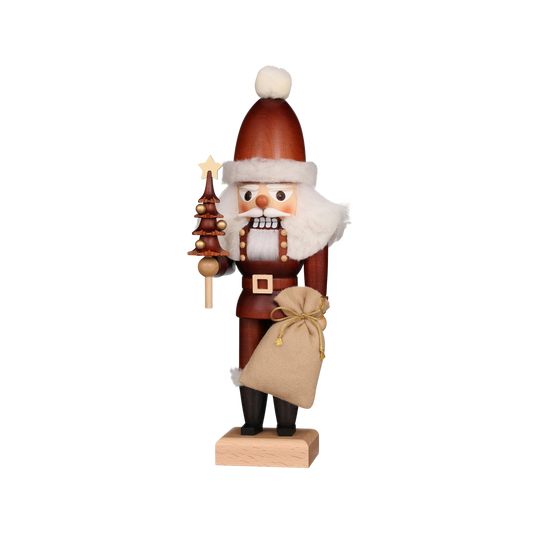 Nutcracker Small - Santa Natural with Christmas Tree and Sack
