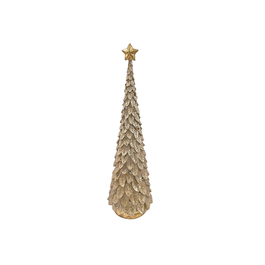Tree - Slim Holly Tree Champagne with Star 13"