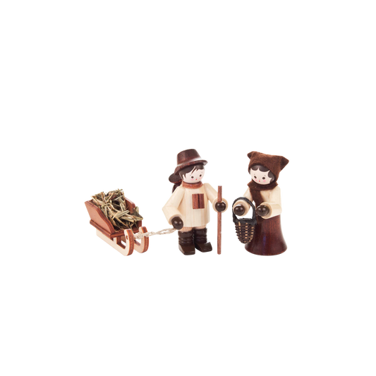 Couple Feeding Forest Animals