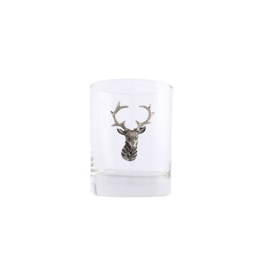 Elk Head Double Old Fashion Glass