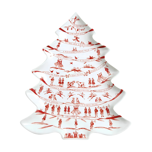 Country Estate Ruby - Winter Frolic Tree Platter - 12 Days of Christmas