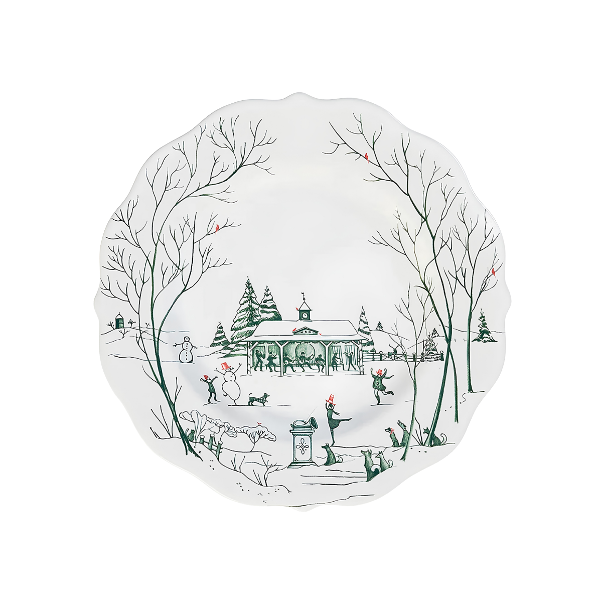 Country Estate Evergreen - Winter Frolic Dessert/Salad Plate