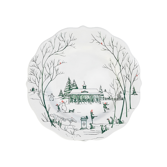 Country Estate Evergreen - Winter Frolic Dessert/Salad Plate