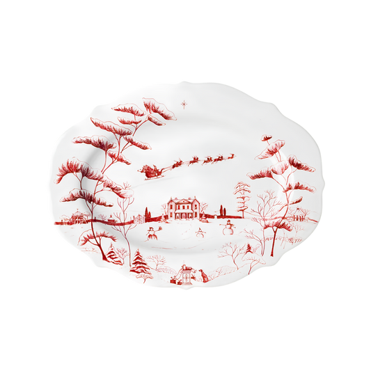Country Estate Ruby - Winter Frolic Serving Platter Christmas Eve