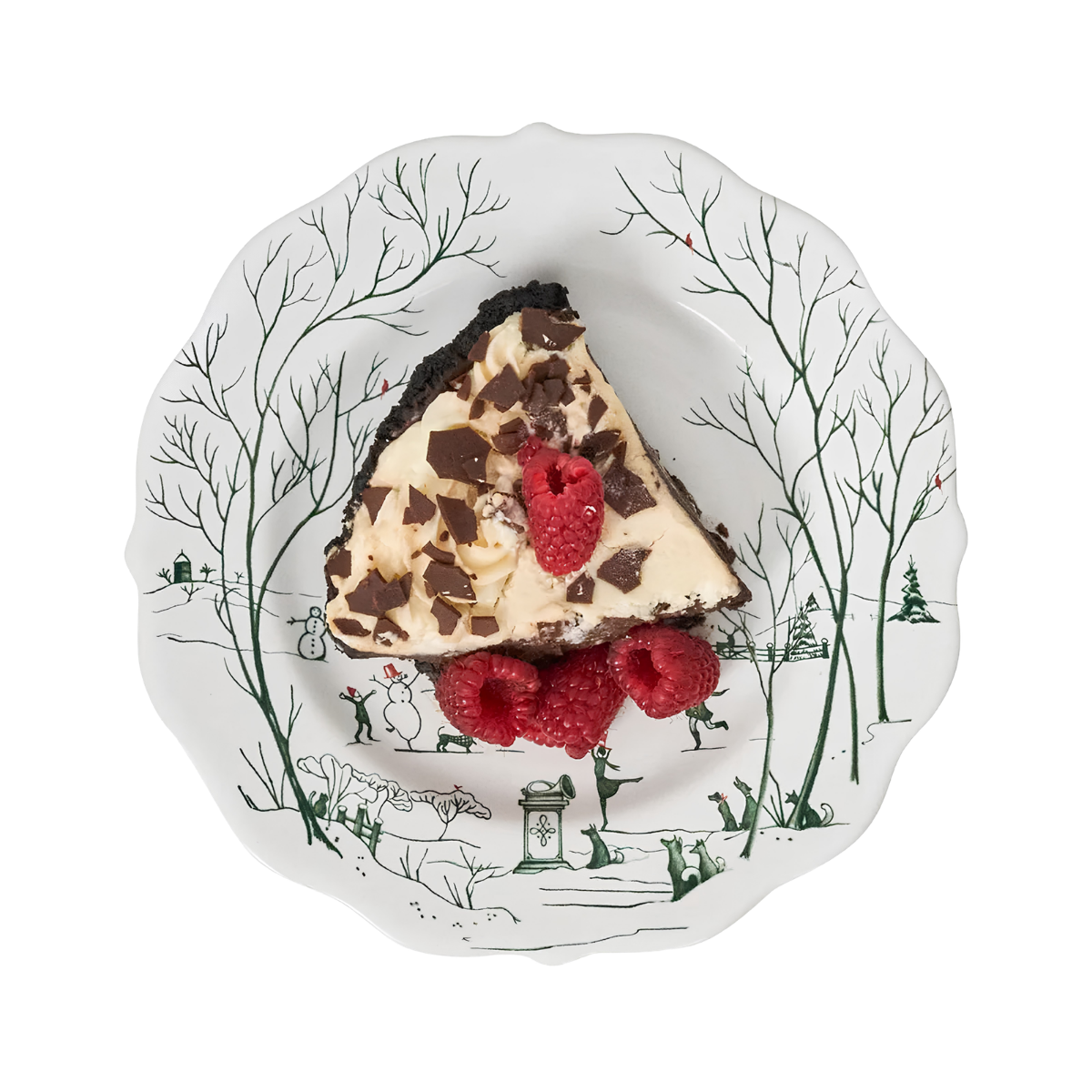 Country Estate Evergreen - Winter Frolic Dessert/Salad Plate