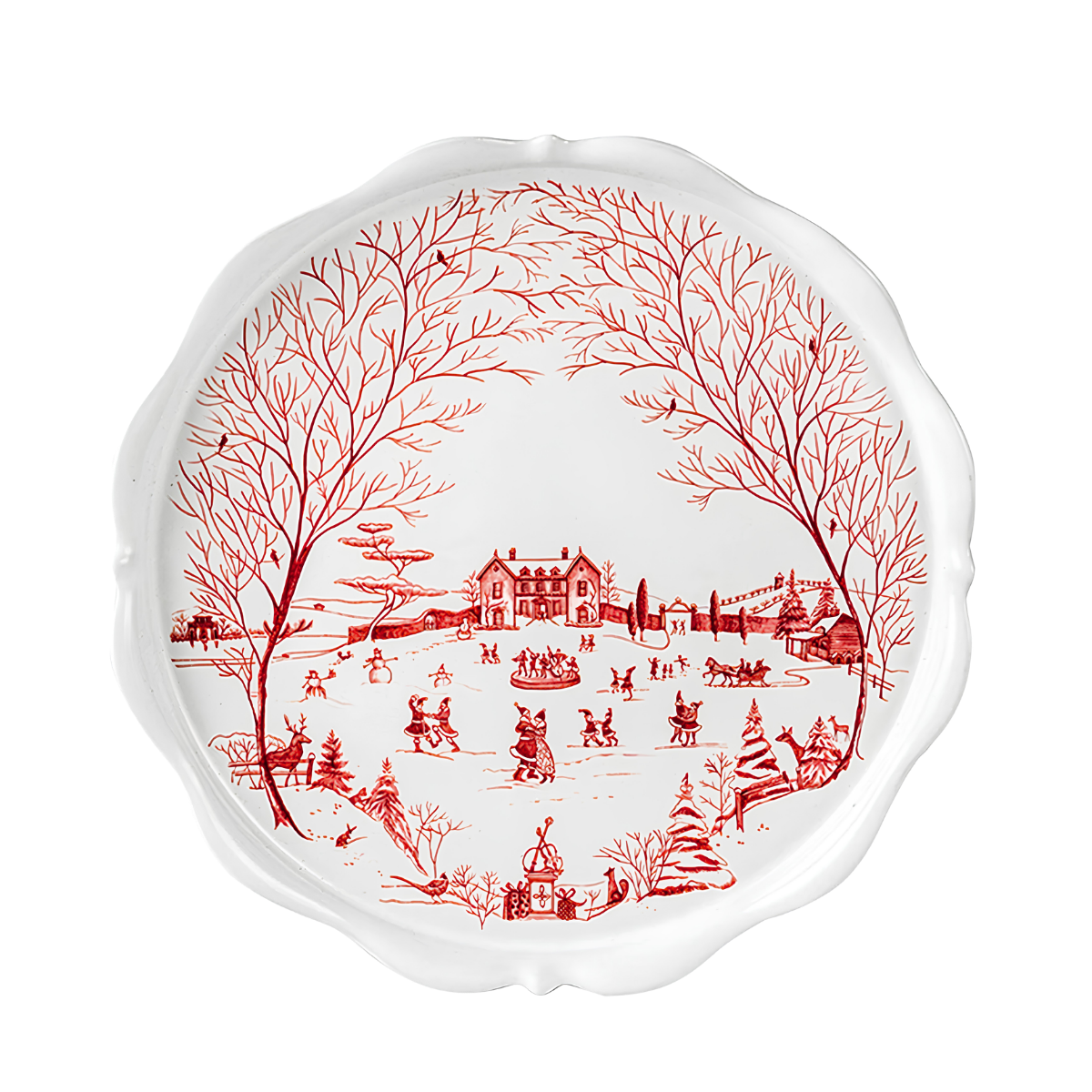 Country Estate Ruby - Winter Frolic Cake Stand
