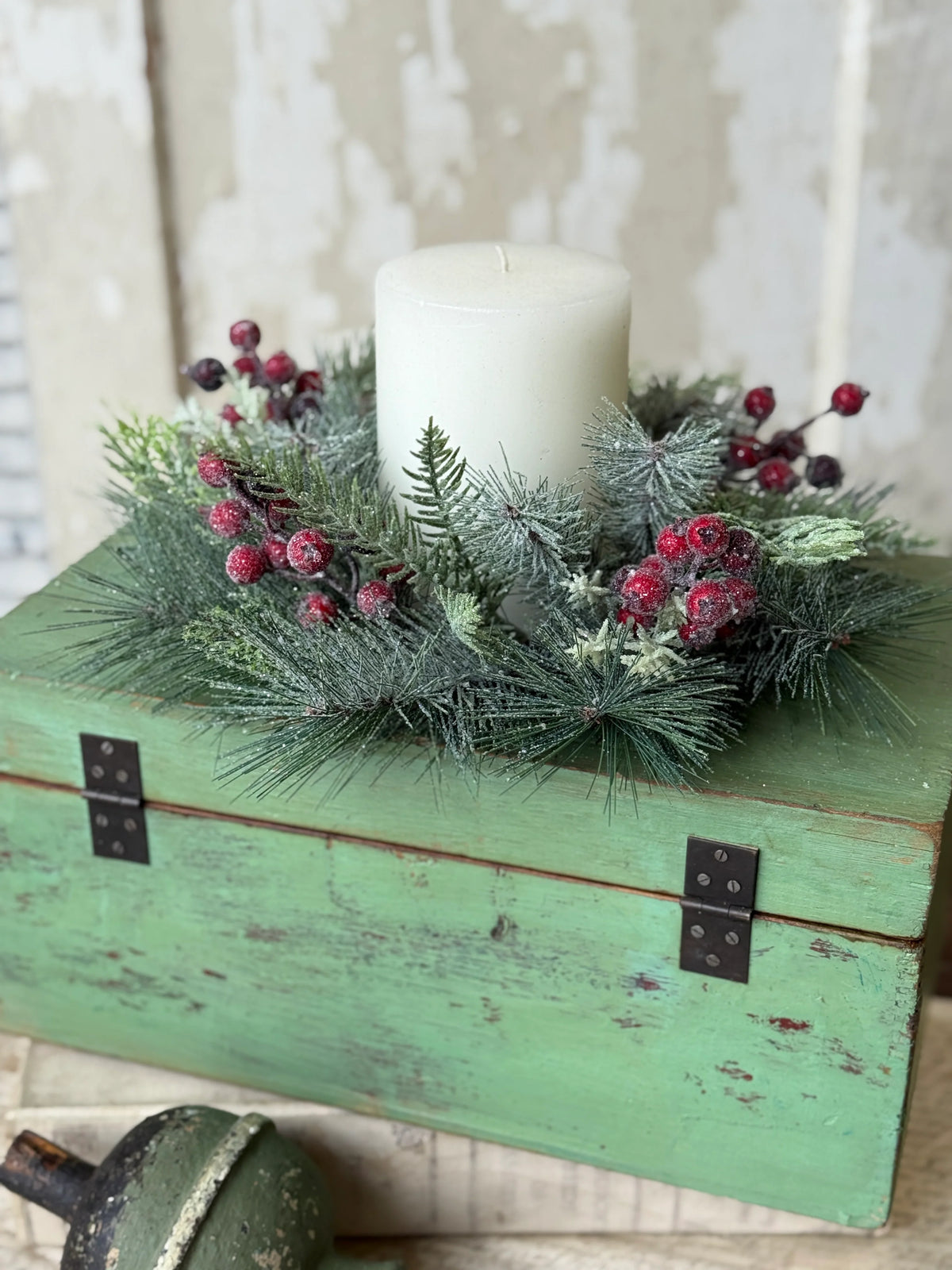 Candle Ring - Rollick Berry Pine 11" (4.5" Inner Ring)