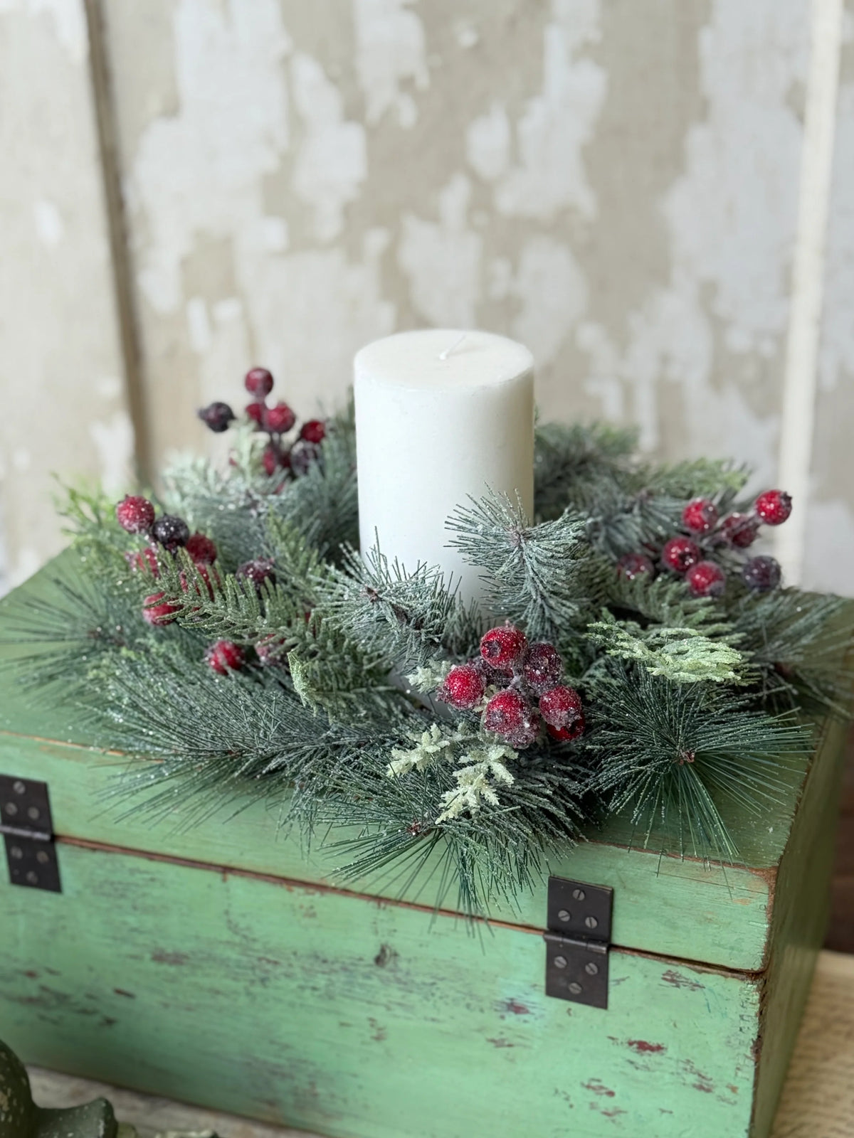 Candle Ring - Rollick Berry Pine 11" (4.5" Inner Ring)