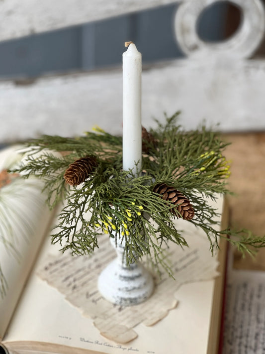 Candle Ring - Alpine Cedar 7" (2" Inner Ring)