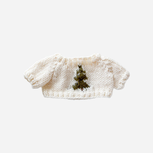 Sherpa Bear & Bunny Sweater - Winter Tree