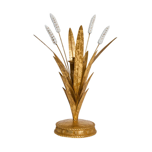 Forest Walk Wheat Candlestick 13"