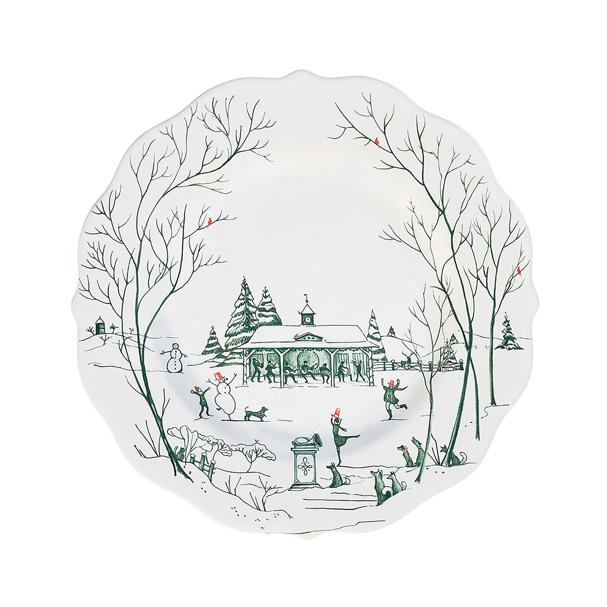 Country Estate Evergreen - Winter Frolic Dessert/Salad Plate