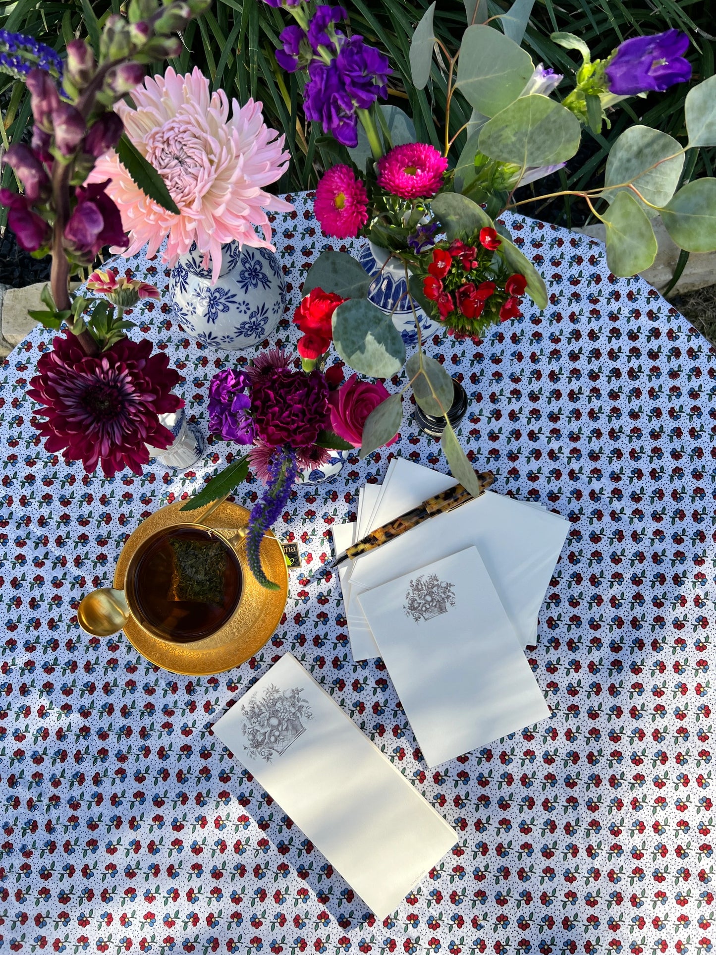 Notepad Skinny - Floral Basket