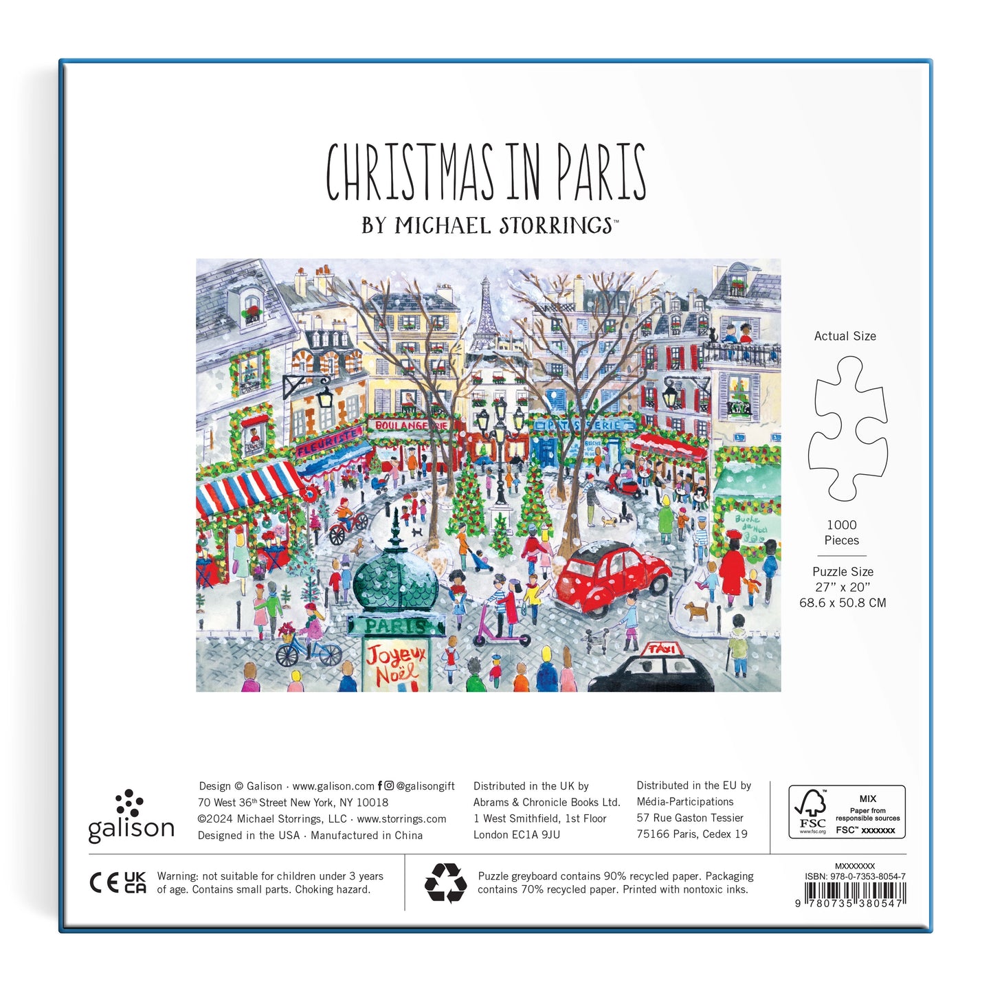 Puzzle - Christmas in Paris (1000 pieces)