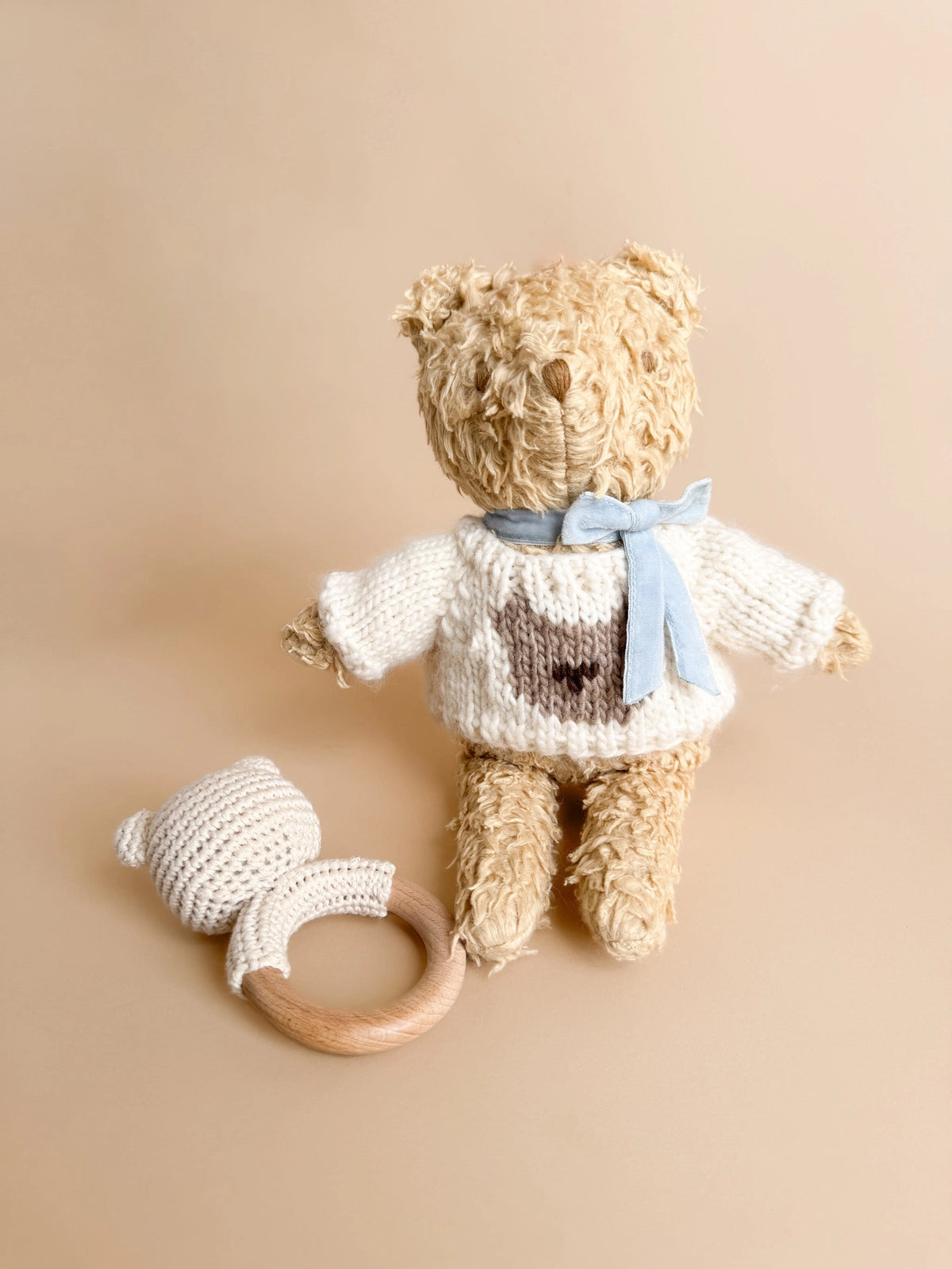 Sherpa Bear & Bunny Sweater - Teddy Bear
