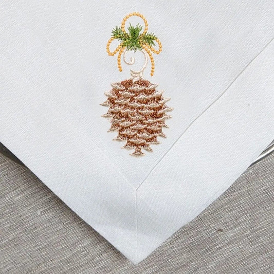 Napkin Large - Pinecone Ornament