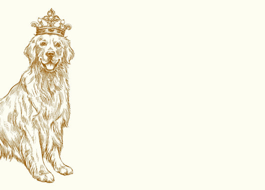 Note Cards - Royal Golden Retriever