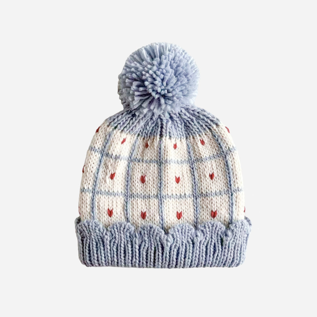 Baby Hat - Windowpane Heart