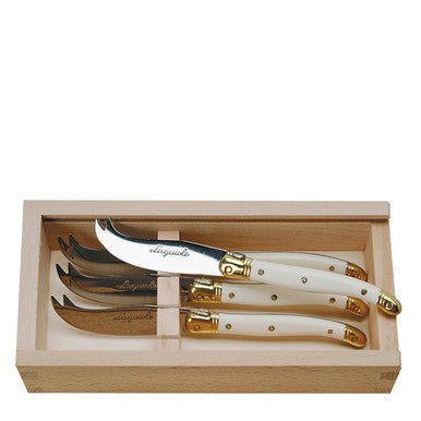 Laguiole Cheese Utensil  - Ivory & Brass (Knife)