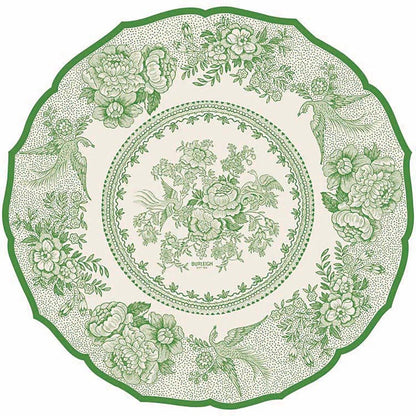 Paper Placemats - Asiatic Pheasants Green (die-cut)