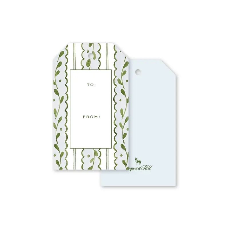 Gift Tags - Sprig and Scallop (pack of 8)