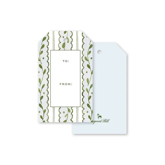 Gift Tags - Sprig and Scallop (pack of 8)