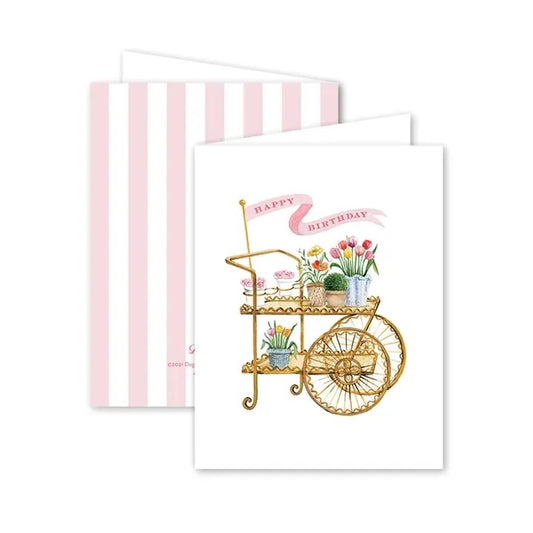 Card - Birthday Flower Cart