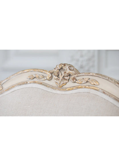 Bergere Chair in Harvest Linen Gold Highlights