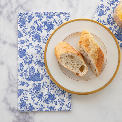 Paper Guest Napkins - Regal Peacock Blue