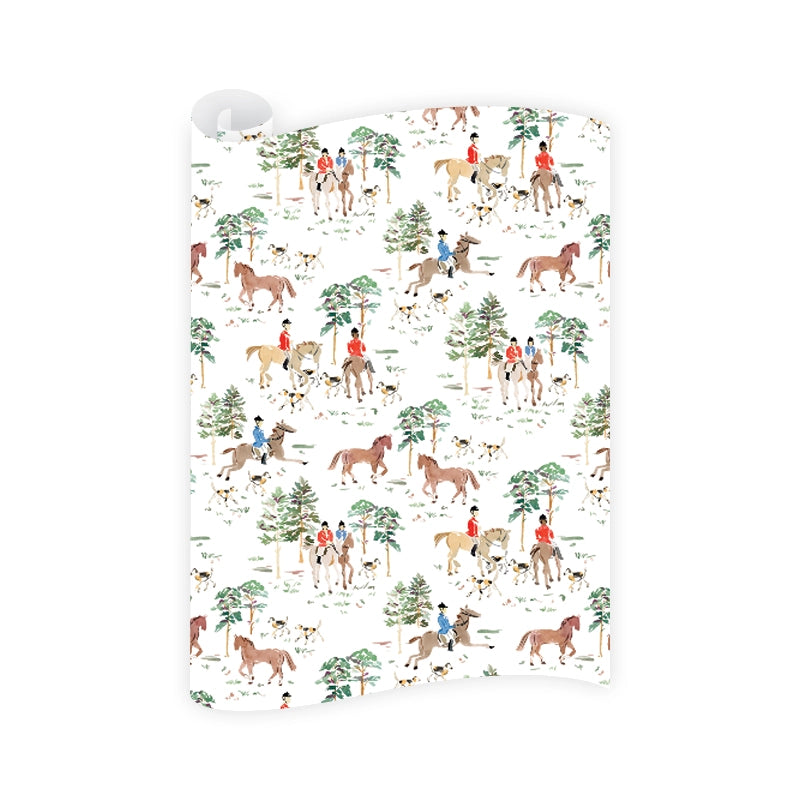 Gift Wrap - Equestrian Toile (3 sheets)