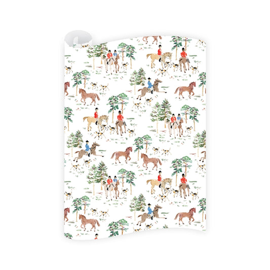 Gift Wrap - Equestrian Toile (3 sheets)