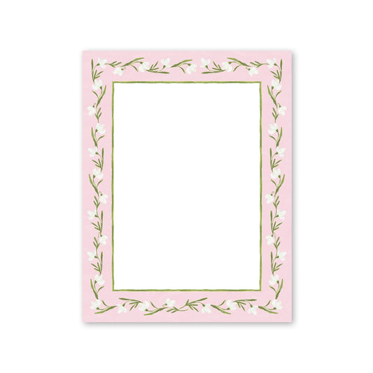 Notepad - Snowdrop Meadow Pink