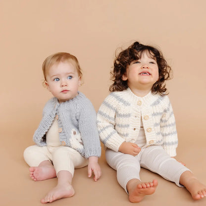 Baby Cardigan Sweater - Bear Bowie Grey