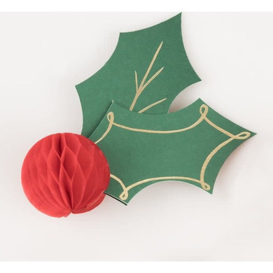 Honeycomb Holly Place Cards
