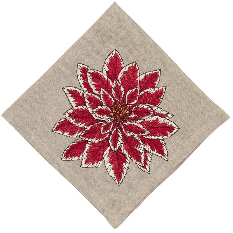 Dinner Napkin - Poinsettia