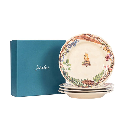 Forest Walk - Café au Lait Dessert/Salad Plate (set of 4)