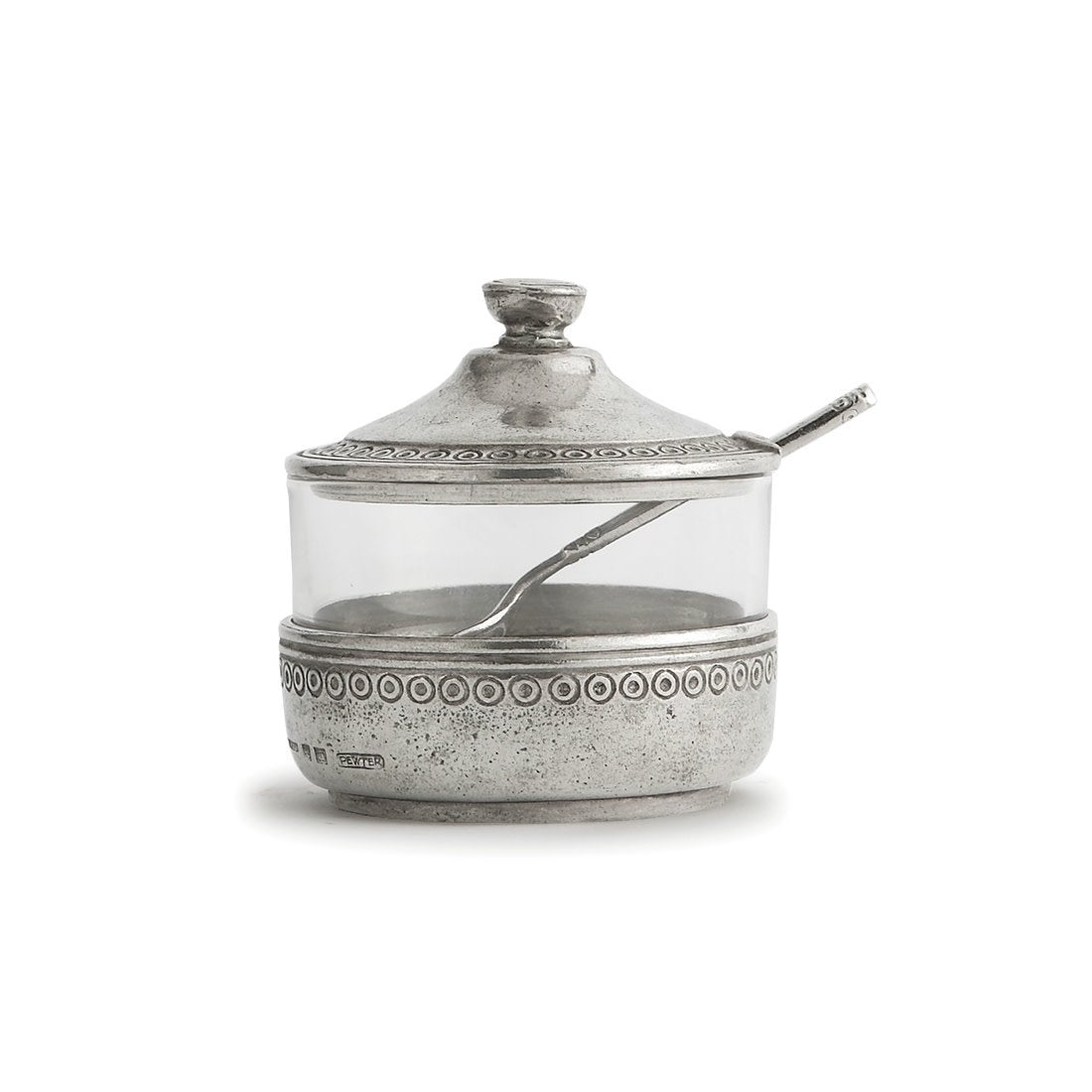 Pewter Anna Caffe Sugar Jar with Spoon