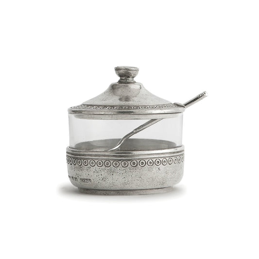 Pewter Anna Caffe Sugar Jar with Spoon