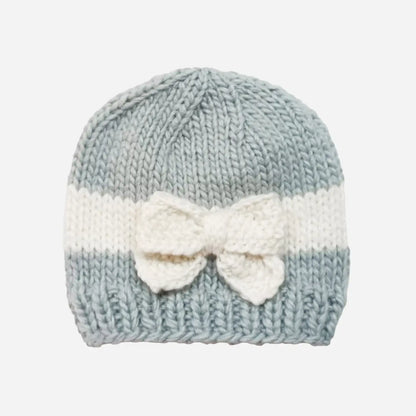 Baby Hat - Bow Bowie Grey
