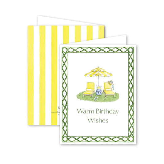 Card - Birthday Poolside Cabana