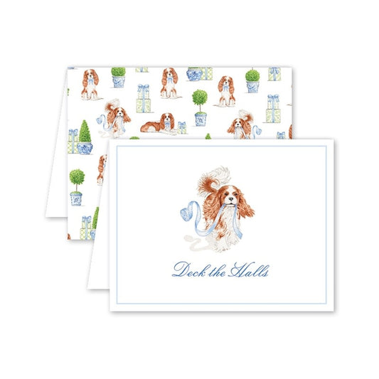 Card - Dash Topiary and Toile Christmas Ribbon