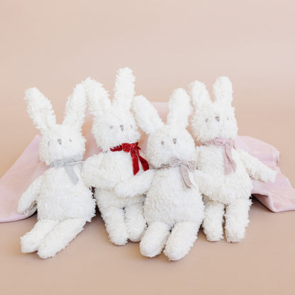 Sherpa Bunny with Velvet Bow - Blush