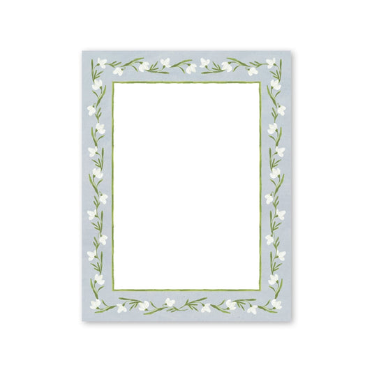 Notepad - Snowdrop Meadow Blue