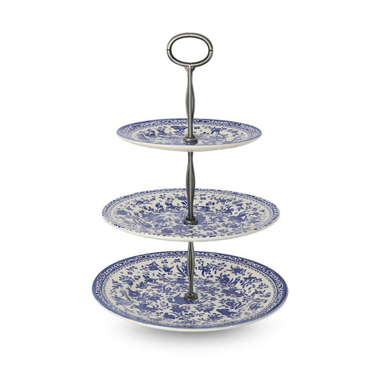Blue Regal Peacock - 3 Tier Cake Stand